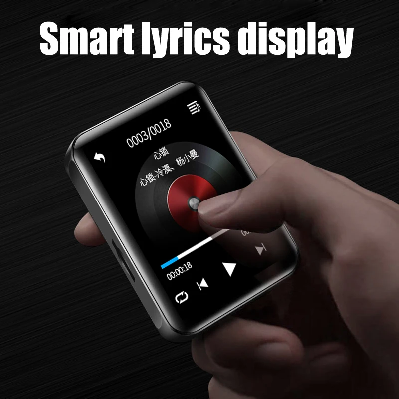 Спорт Bluetooth MP3 плеер полный сенсорный экран Поддержка Hi-Fi маленький и портативный