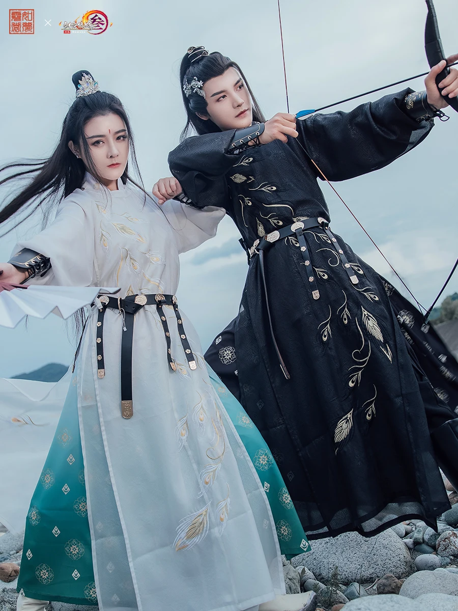 

Меч нетто-3 подлинное X like a dream неон, платье в стиле династии Хань мужские Тан круглый вырез горловины халат в длинной весны