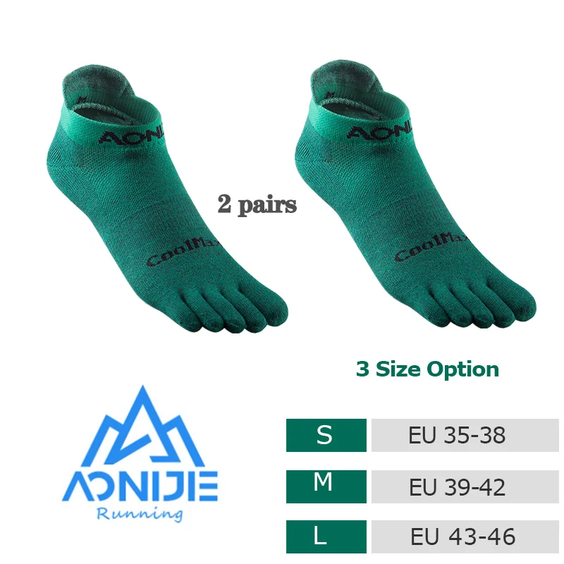 Aonijie ToeSocks E4110 CoolMax Run Lightweight No-show Blister Prevention Five Fingers Running Basketball Pilates Yoga Socks Men