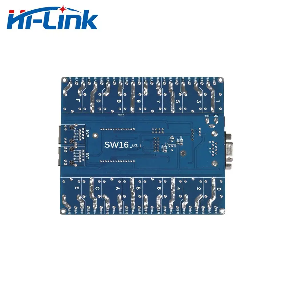 Бесплатная доставка HLK SW16 16 канальный видеорегистратор LAN WAN Wi Fi релейная плата