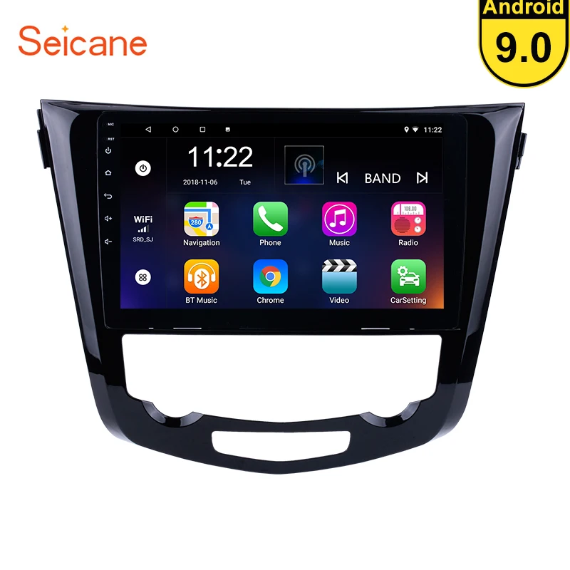 Seicane Android 9,0 четырехъядерный 10,1 дюймовый gps Navi мультимедийный плеер для 2013- Nissan QashQai X-Trail Bluetooth автомобильное радио
