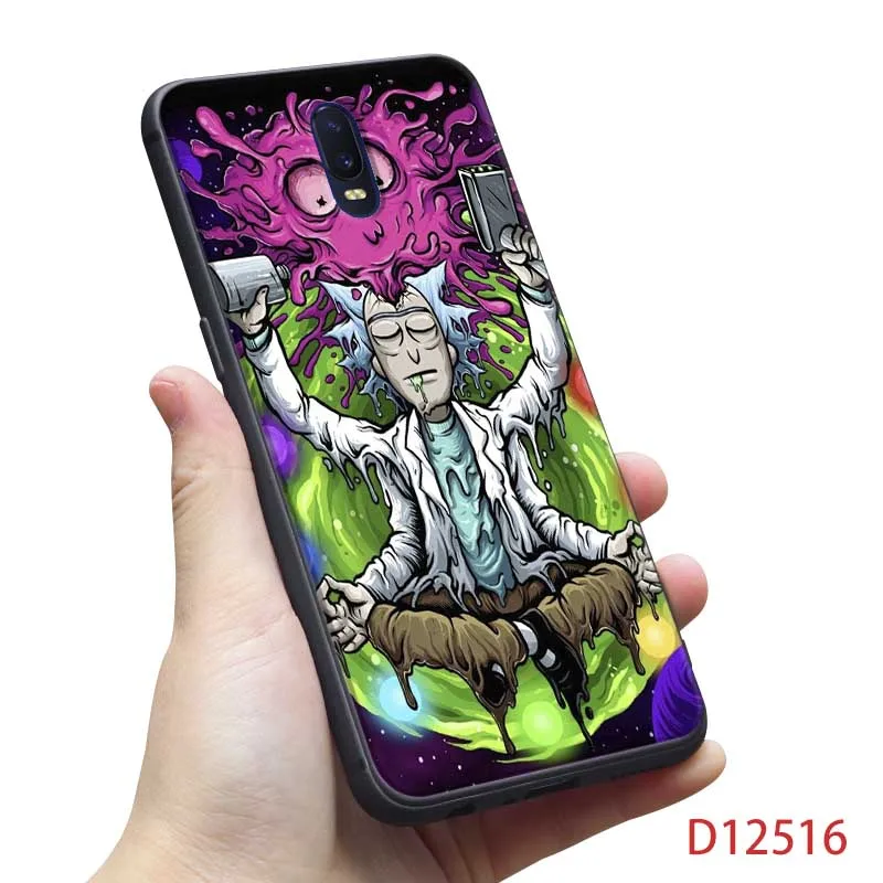 Для oneplus one plus 7 pro 7t pro 7 6 6t 5t Мягкий силиконовый чехол для телефона Забавный мультфильм Рик и Морти аниме - Цвет: D12516