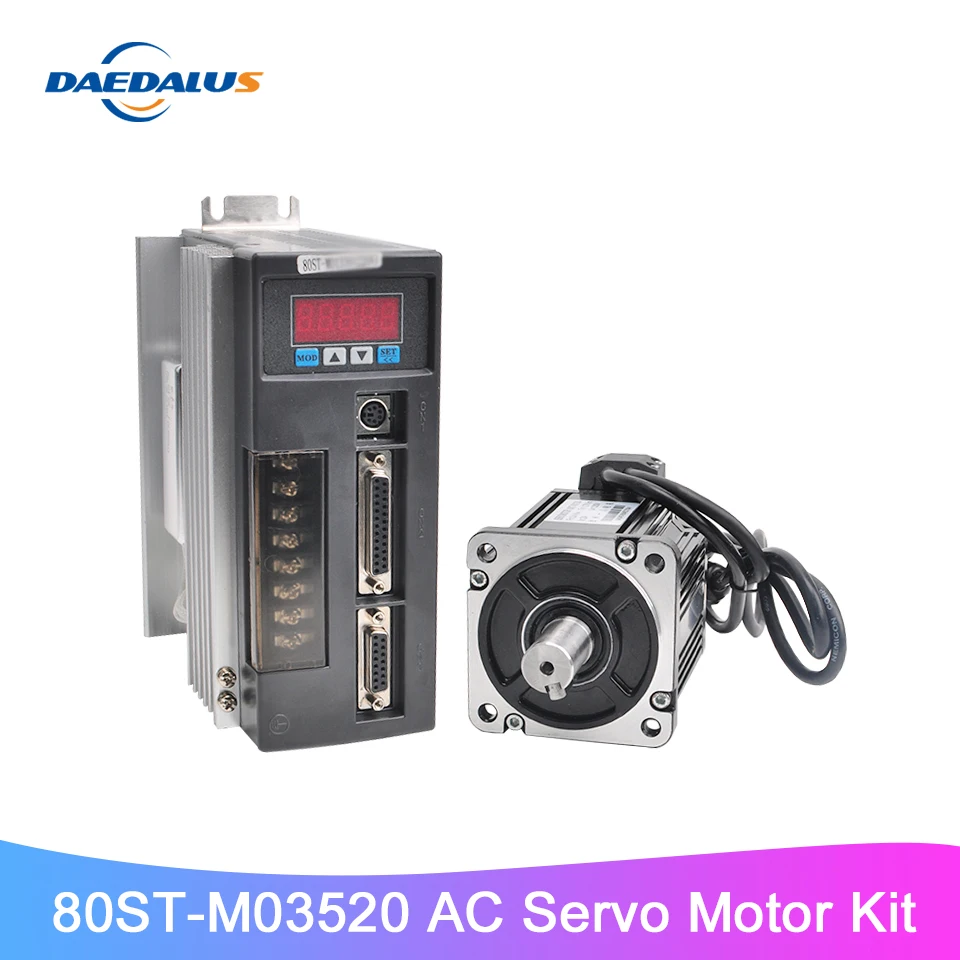 Серво двигатель 80ST M03520 переменного тока серво в комплекте 0 73 кВт 220 В однофазный с