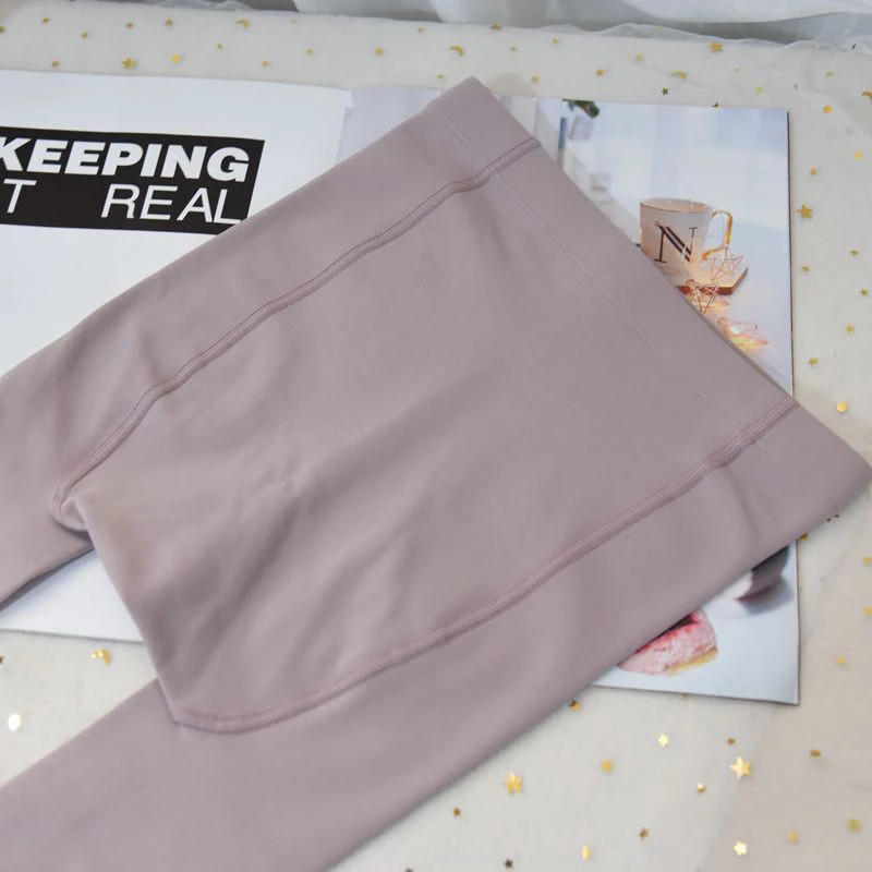 Осенне-зимние Бесшовные корректирующие колготки флисовые облегающие пикантные