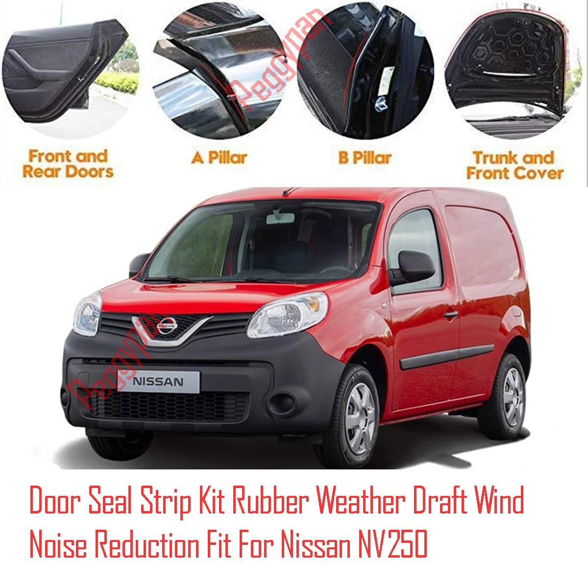 

Door Seal Strip Kit Self Adhesive Window Engine Cover Soundproof Rubber Weather Draft Wind Noise Reduction Fit For Nissan NV250