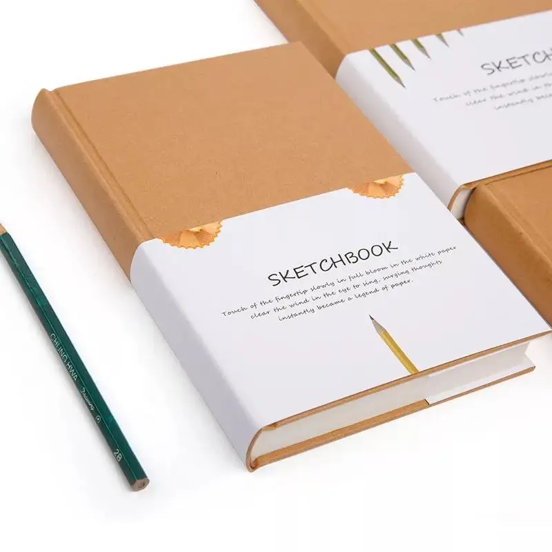 

1Pcs Notebook Sketchbook Notepad A5 Diary Drawing Painting Graffiti White Page Blank Paper Art Office School Supplies Stationery
