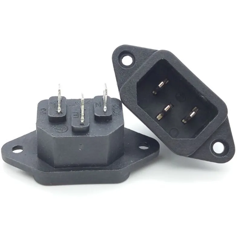 2 шт./лот IEC 320 C14 3-контактный штекер панель входных разъемов питания разъемы AC 250 В