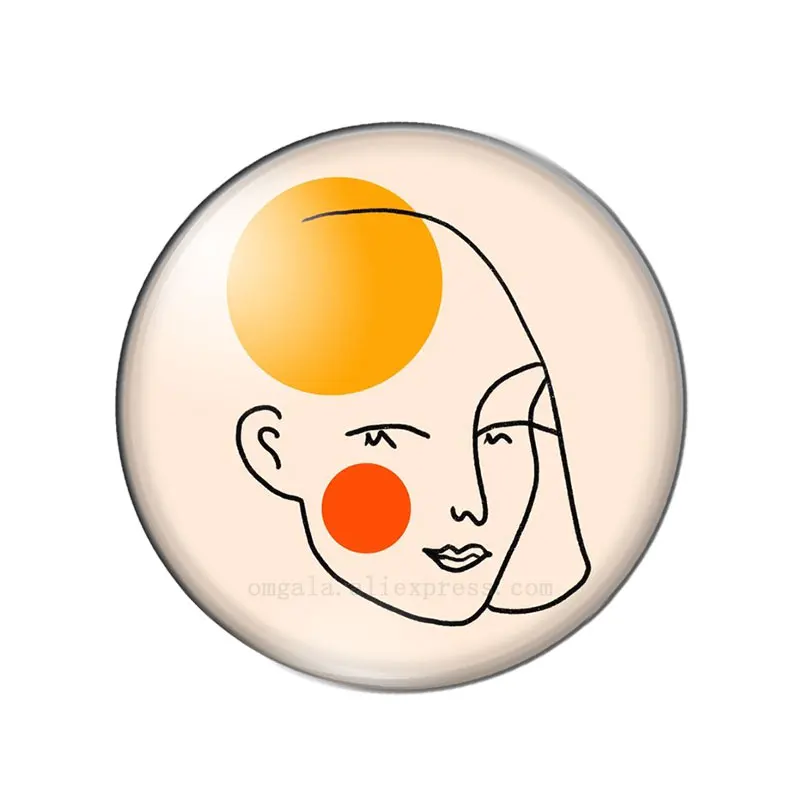 New Art abstract painting Girls 10pcs mixed 12mm/18mm/20mm/25mm Round photo demo glass cabochon flat back Making findings - купить по