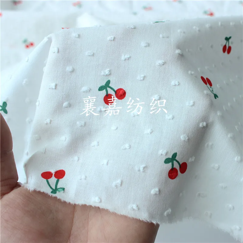 100x150 см вишневые пятна хлопковая ткань сделать рубашку платье нижнее белье