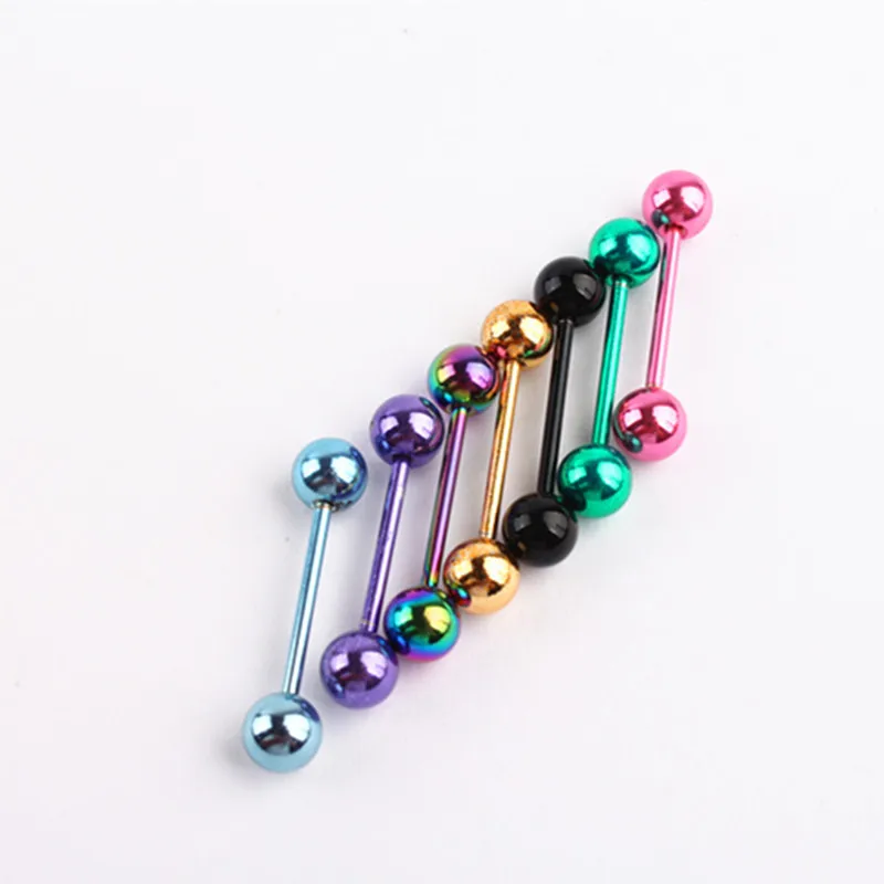 

7Pcs a set Allergy Stainless Steel Body Piercing Jewelry Set Auger Tongue Stud Nail Earring Ornaments Puncture Accessories