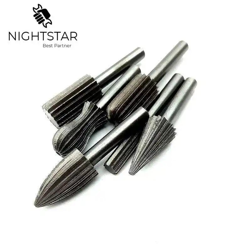 6 шт. твердосплавный резец роторный заусенец набор гравировальных бит с ЧПУ файл