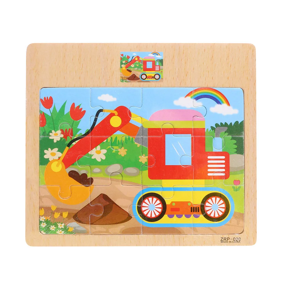 Детские игрушки мультяшное животное/транспортное средство головоломка с