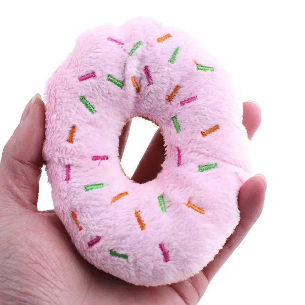 13 см игрушки для собак пищащие хлопковые щенков кошек жевательные пончики