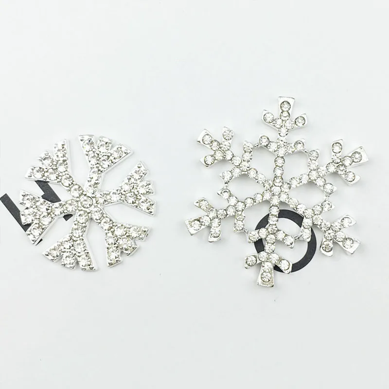 10 шт./лот Творческий Снежинка Стразы Кнопки пуговицы из сплава горного хрусталя