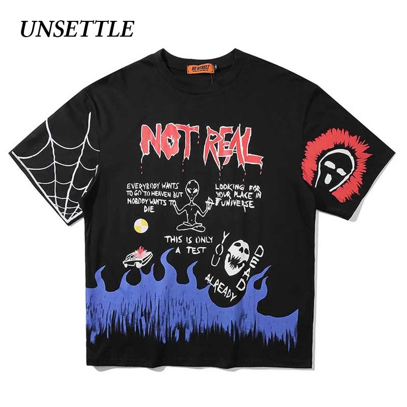 Мужская/женская футболка большого размера с принтом в стиле Харадзюку летняя