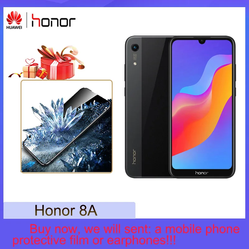 Мобильный телефон Honor 8A глобальной прошивки экран 6 09 дюйма восьмиядерный