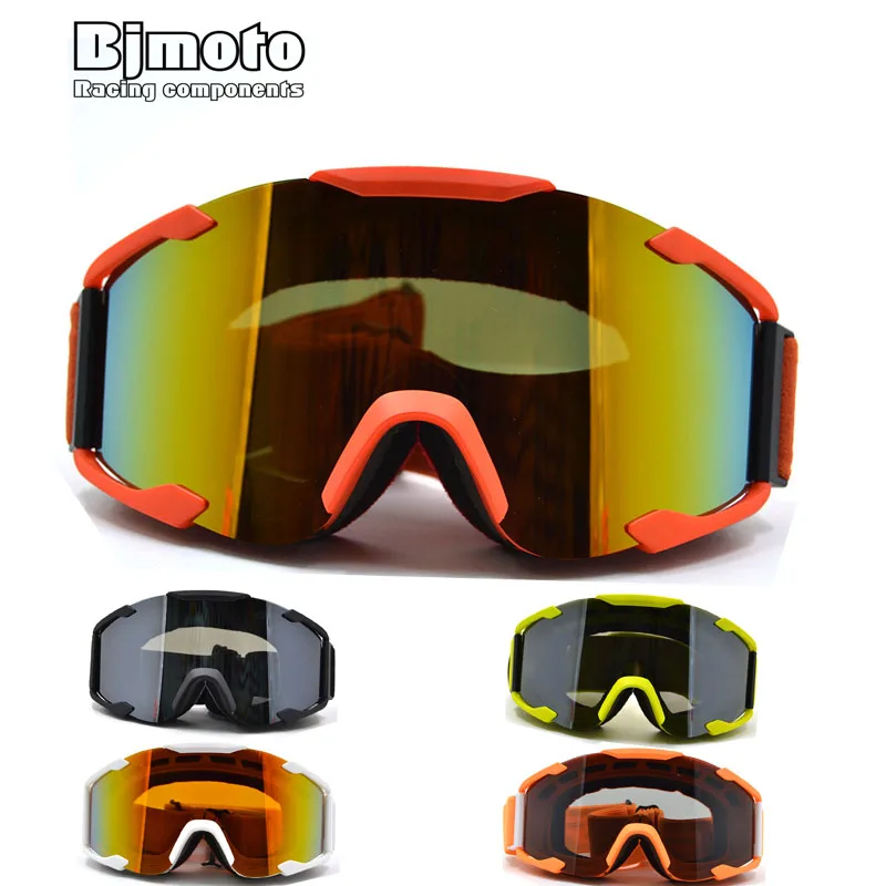 Мужские/женские очки для мотокросса дымчатые линзы в оранжевой оправе