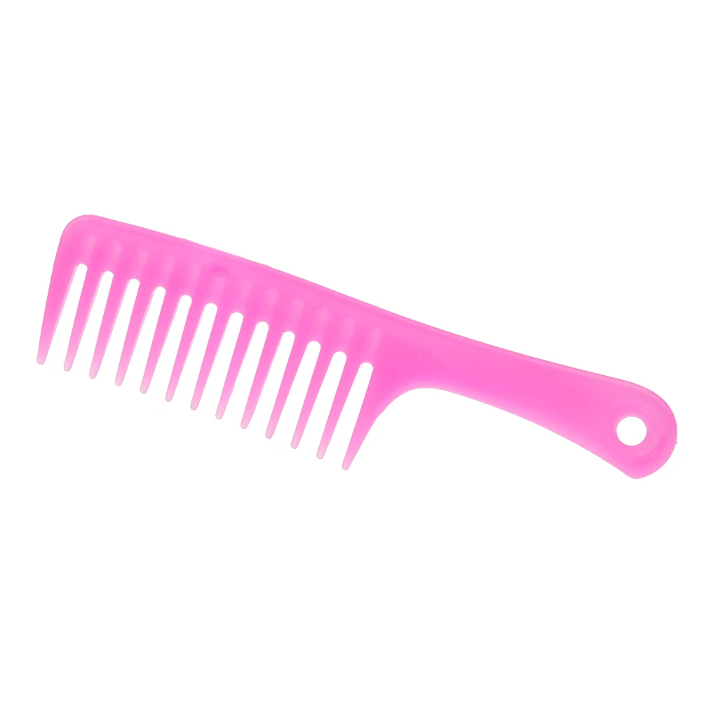 

Girls Curl Hair Anti-static Heat Resistant Wide Tooth Handle Comb