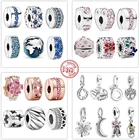 Бусины-зажимы из серебра 925 пробы для браслета Pandora