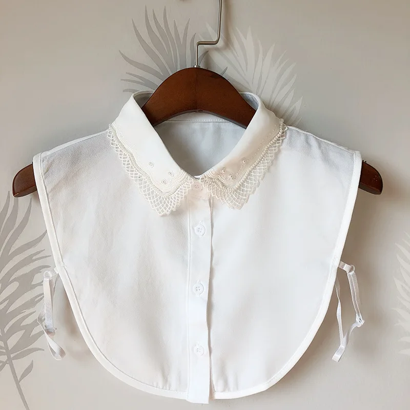

Korean Women White Black Fake Collar Shirt Decorative False Neck Collar Women Half Shirt Bouse Tops Fake Collar Accessories