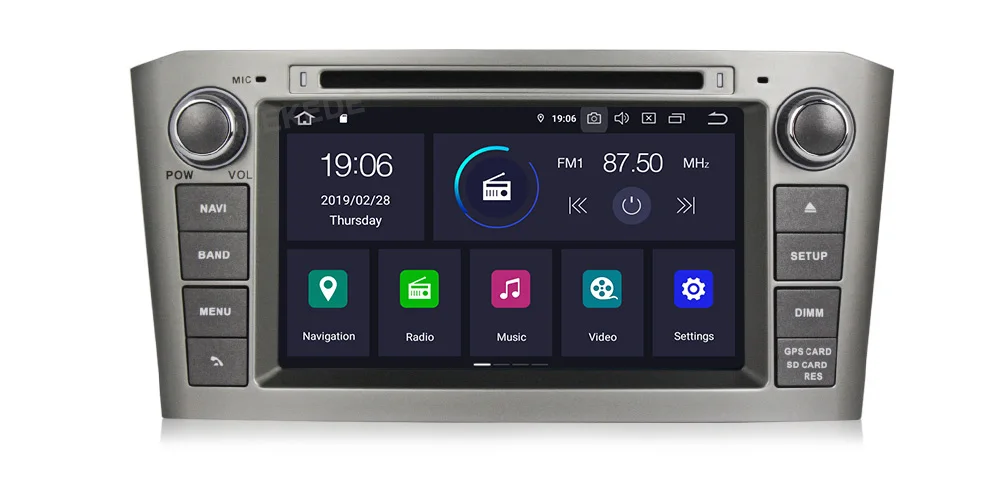 " HD2Din Android 9,0 автомобильный Радио gps навигация Мультимедиа Стерео dvd-плеер для Toyota Avensis T25 2003-2008 Авто Видео головное устройство