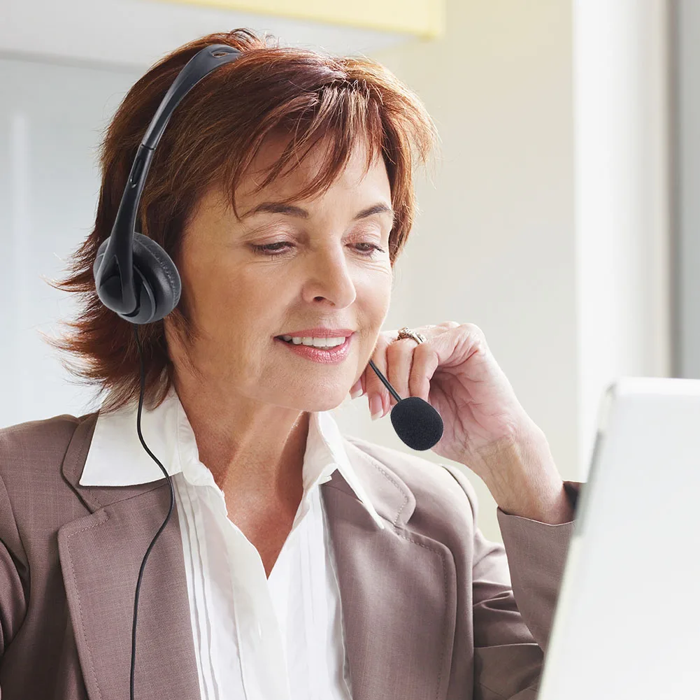 Легкий колл центр для ПК прозрачный чат с микрофоном школьная USB гарнитура