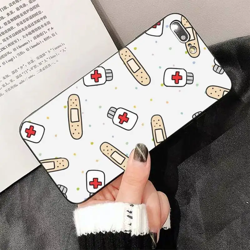 Nurse doctors medicina and Health bumper Black Cell Phone Case for iphone 13 8 7 6 6S Plus X 5S SE 2020 XR 11 12 pro XS MAX
