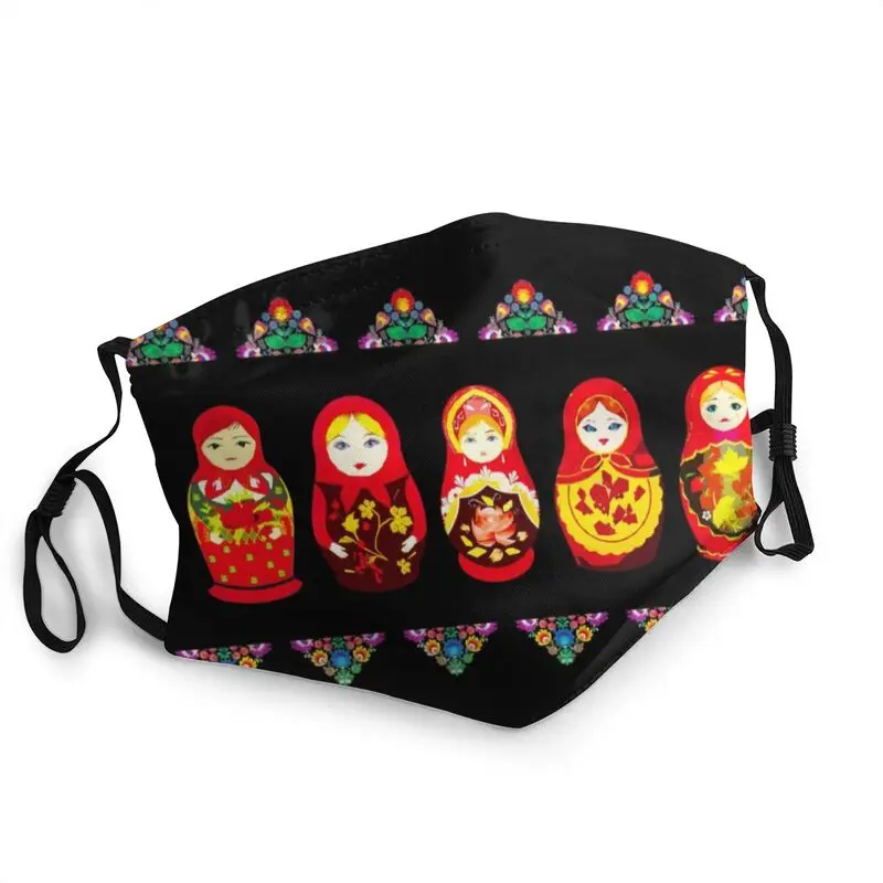 

Russian Nesting Doll Matryoshka Mouth Face Mask Non-Disposable Russia Babushka Folk Art Mask Protection Respirator Mouth-Muffle