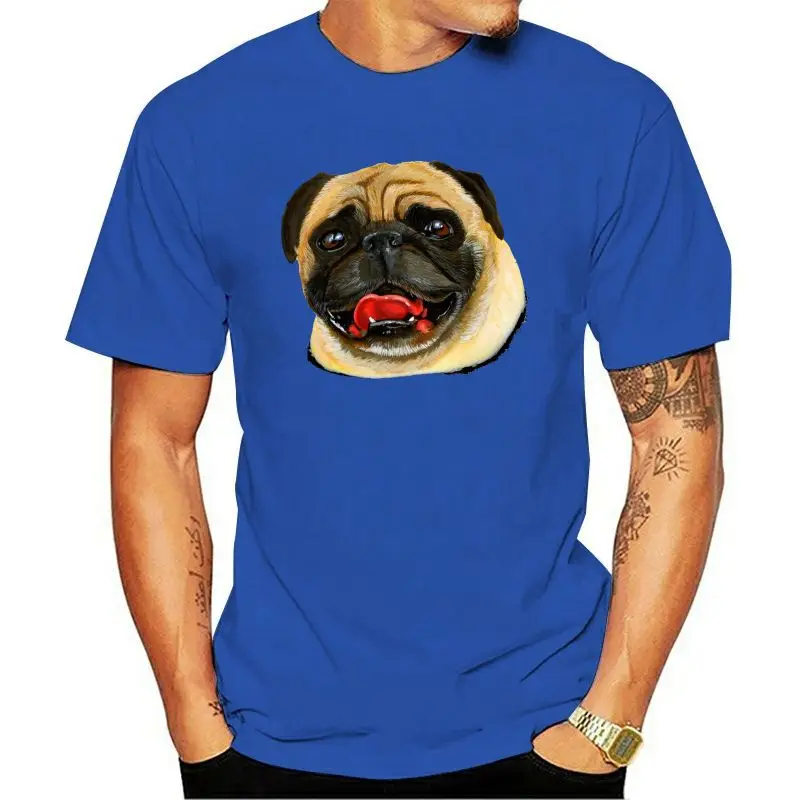 

Funny Clothing Casual Short Sleeve Pug T-shirttee Shirt Print Mens Short Sleeve Hot Tops Tshirt Homme Sale For T Shirt Black