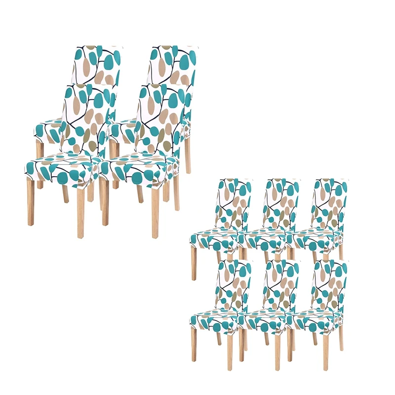 

Chair Covers,Stretch Removable Washable Kitchen Chair Covers Protector for Dining Room,Hotel(Leaf Pattern)