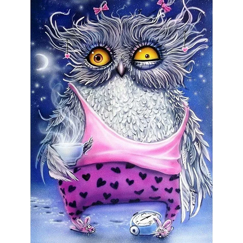 

Diamond Painting Cartoon Owl Full Drill Square/Round Daimond DIY 5D Picture Daimond Mosaic Diamond Embroidery Cross Stitch Gift
