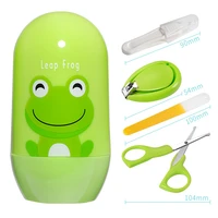 baby nail care set baby health care cartoon animal travel set baby finger pruning scissors nail clipper child tool set of 4pcs