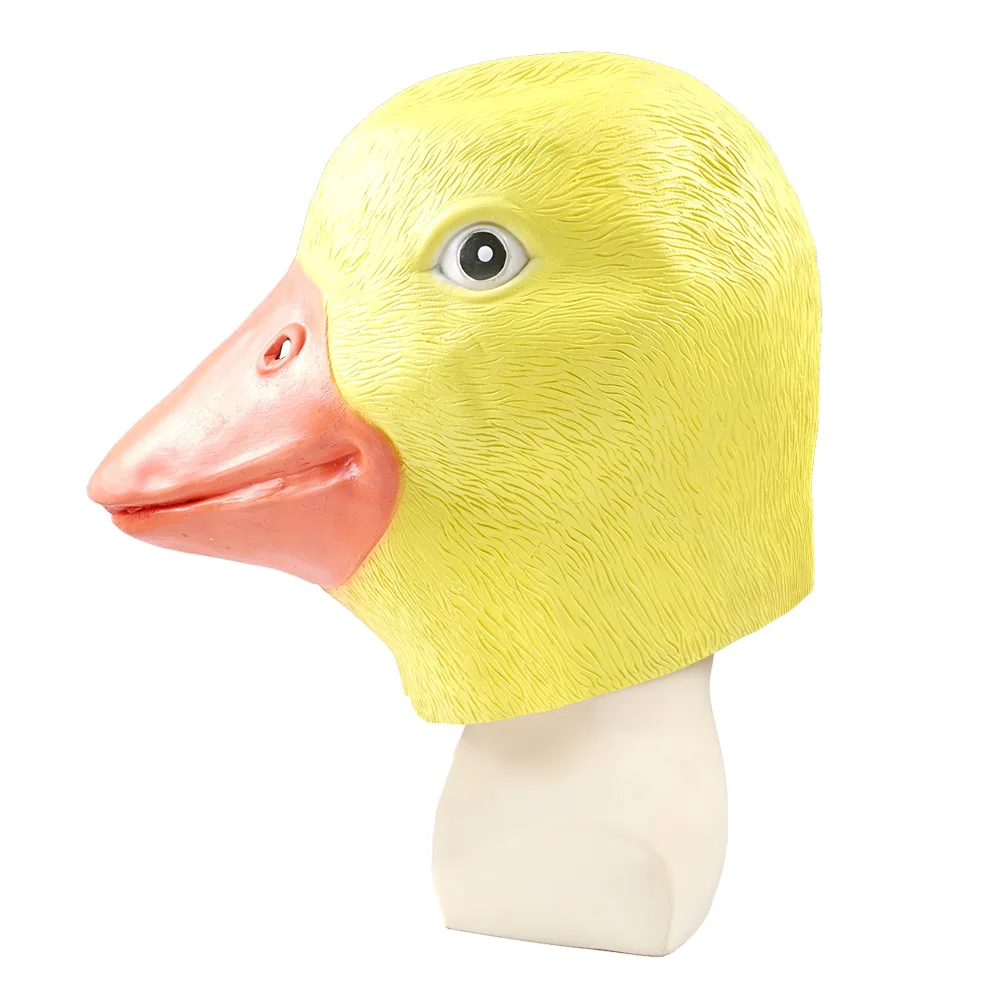 Желтая уточная маска Quacker Latex Made Soft COS Милая желтая утка головной убор Хэллоуин