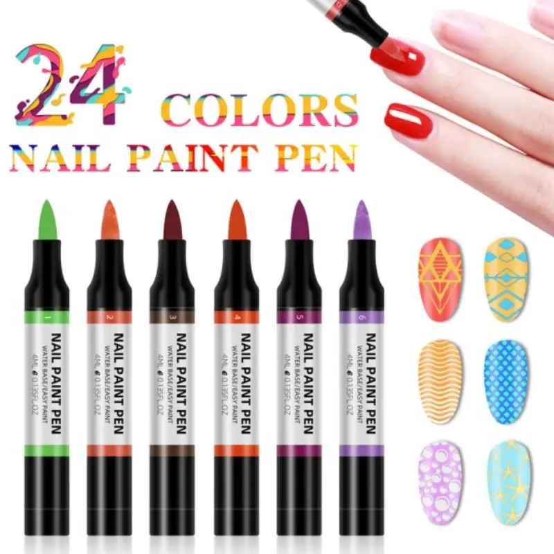 

3D Point Flower Nail Gel Varnish Pen One Step Glitter 3 In 1 Nail Art Color Polish Hybrid Easy To Use UV Water-based Paint Glue