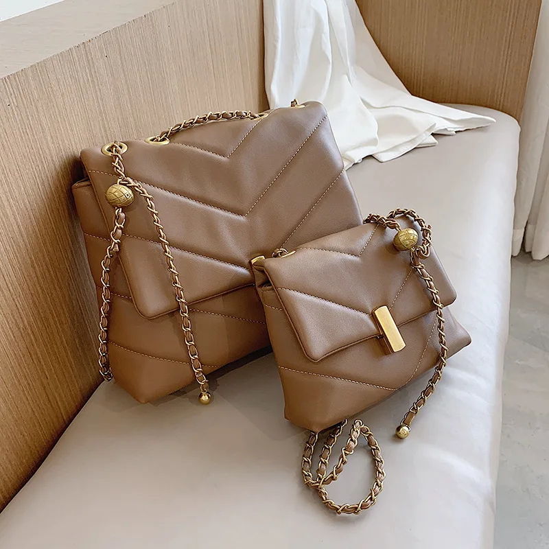 

Vintage Chain Designer Shoulder Bags for Women 2021 Winter Trend Pu Leather Luxury Handbags Branded Women's Crossbody Bag