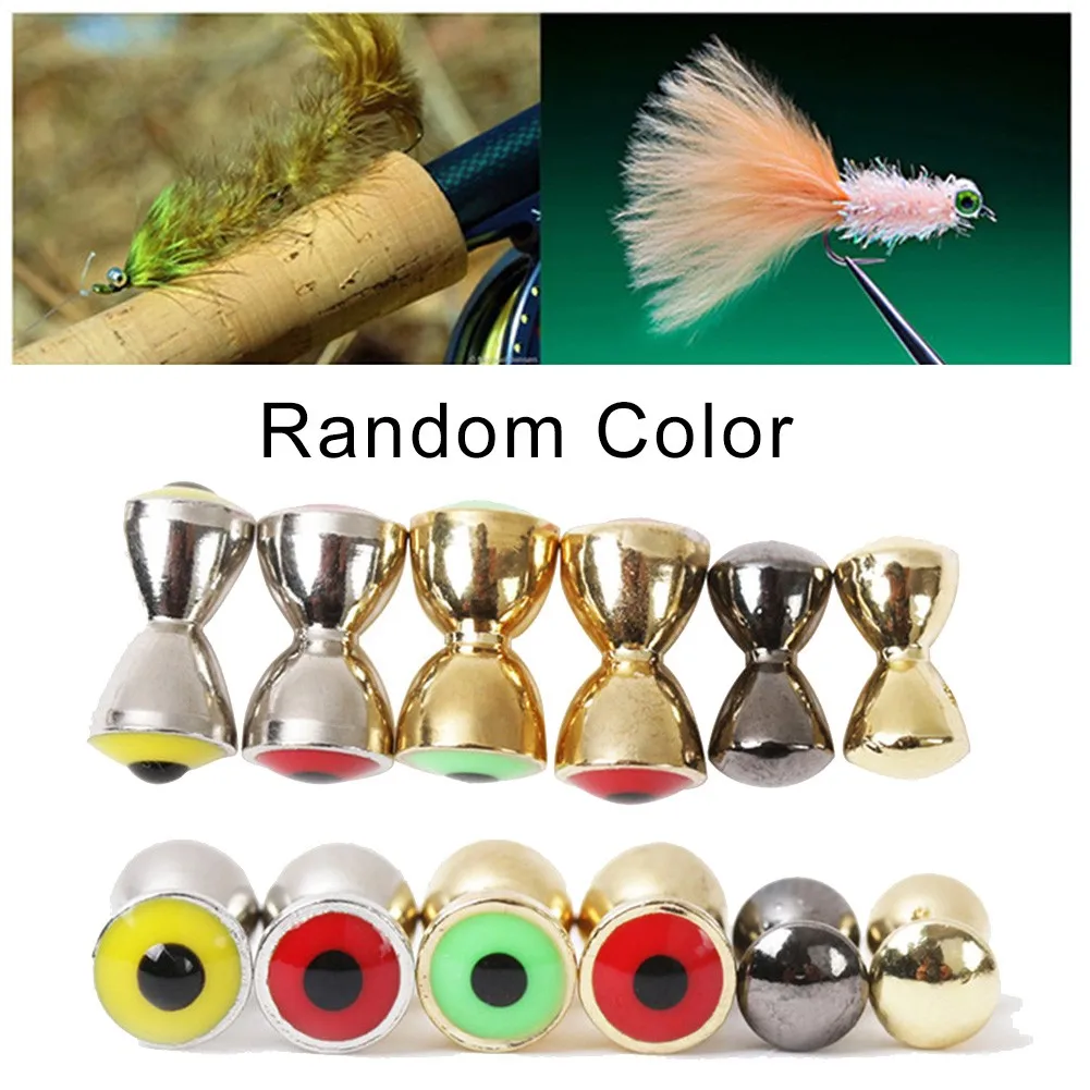 

25pcs Dumbbell Eyes 3.2/4/4.8/5.5/6.3mm Brass Dumbbell Eyes Fly Tying Beads