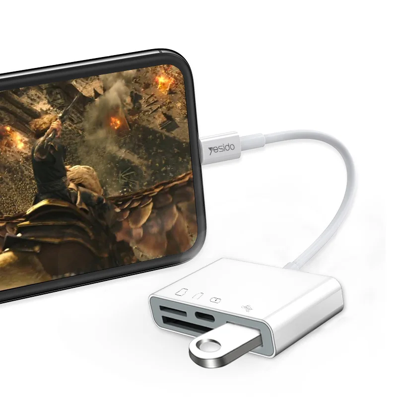 1080P HDMI кабель USB SD TF кардридер цифровой AV TV OTG адаптер концентратор для iPhone X XR XS 11Pro