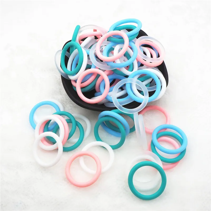(20 цветов) 200 шт. уплотнительные кольца для детского Пустышки из пищевого силикона