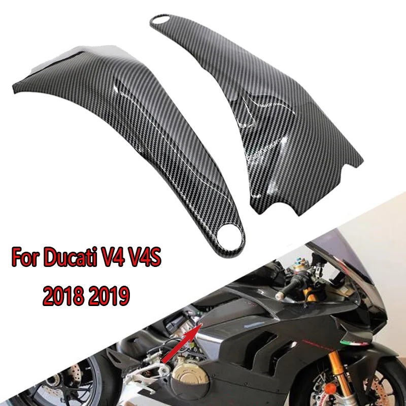 Купи FOR Ducati Panigale V4 / V4S 2018 2019 Carbon Fiber Frame Cover Frame Cover Motorcycle Parts Black Carbon Fiber за 3,000 рублей в магазине AliExpress