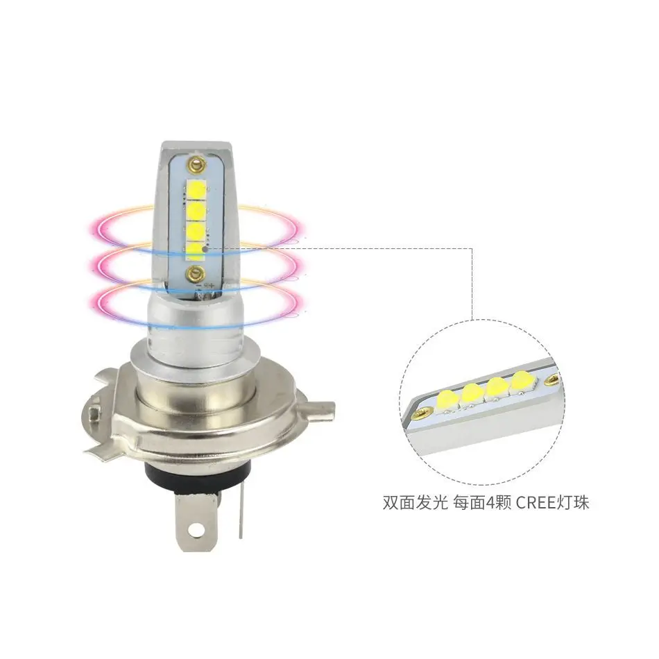 2pcs White 20w H4 H7 H8 H11 9005 9006 1156 LED Auto Fog Lamp Car Bulb 8LED 6500K with LENS | Автомобили и мотоциклы