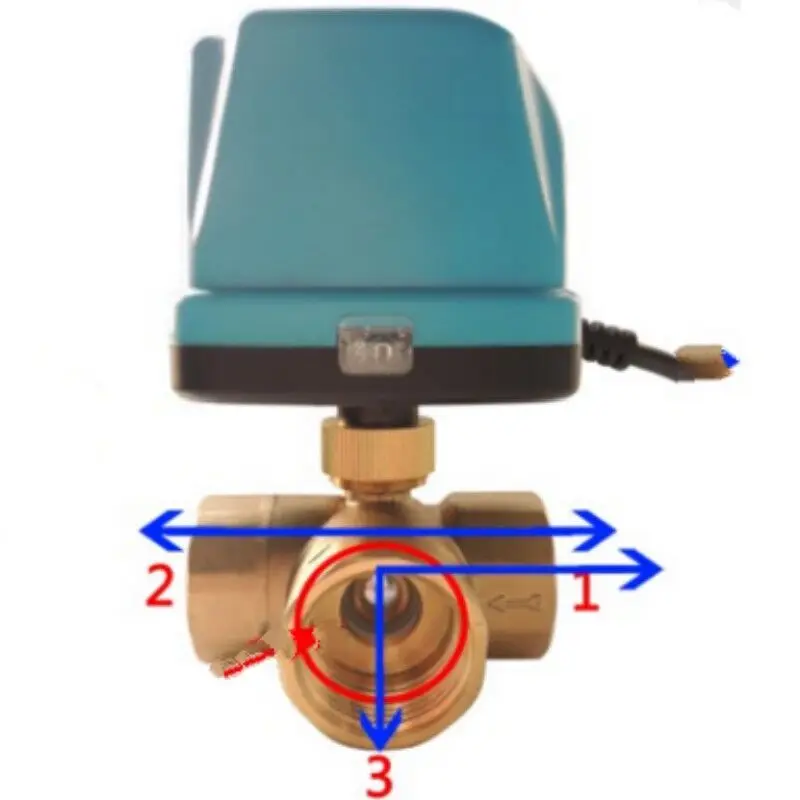 Трехходовой трехлинейный Электрический шаровой клапан 5 в пост. Тока 12 220 В перем.