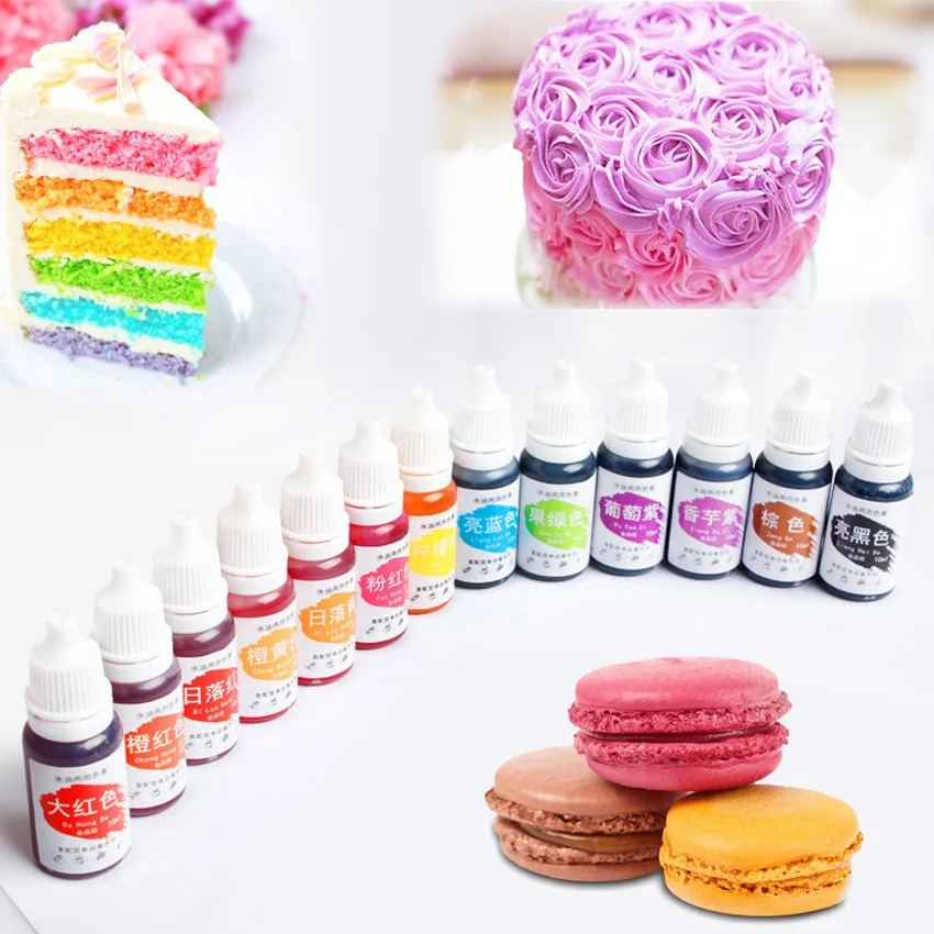 

10ML/Bottle Cream Cake Decorating Tools Food Coloring Ingredients Cake Fondant Baking Cake Edible Color Pigment Baking Pastry