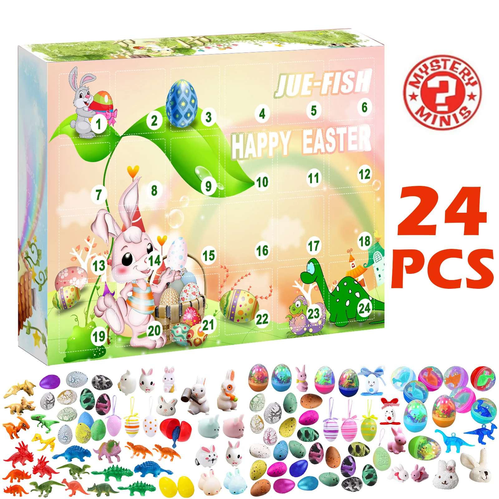 

24pcs Easter Blind Box Countdown Advent Calendar Surprise Gift Box Set Toys Surprise Blind Box Children Adult Holiday Gifts