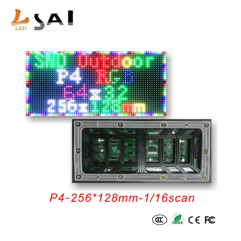 LianSai P4 светодиодный экран панель модуль открытый 256*128 мм 64*32 пикселей 1/8 сканирования 3in1 RGB SMD P4 полный Цвет светодиодный дисплей Панель модул... от AliExpress RU&CIS NEW