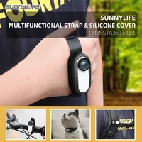 for insta360 go 2 sports camera silicone protective cover multifunction wristband backpack bicycle strap pet collar accessories