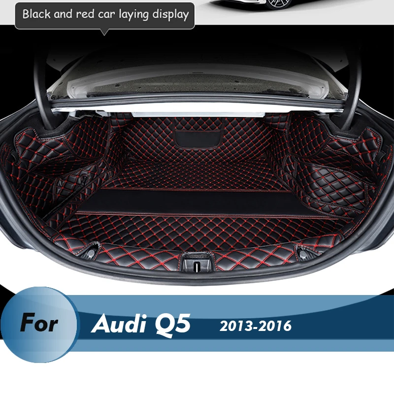 

Custom Only bottom mat Leather Car Trunk Mats For Audi Q5 2013-2016 Rear Trunk Floor Mat Tray Carpet Mud
