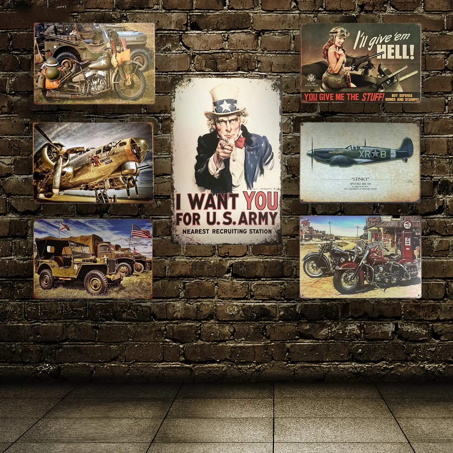 

Man Cave Decor, Motorcycle Signs Vintage Wall Decor 8 X 12 Inches, Small