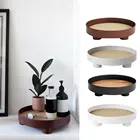 Модный пластиковый круглый поднос для ювелирных изделий в скандинавском стиле, поднос для колец для еды, поднос для хранения, диванная поднос с ручкой, Декор