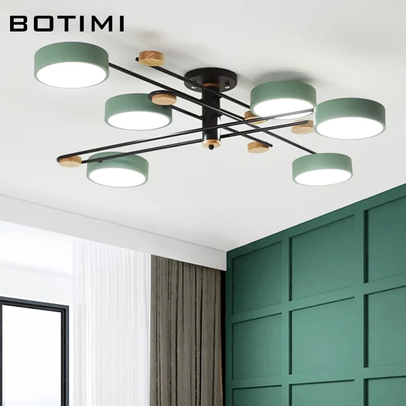 Металлическая светодиодная люстра BOTIMI в стиле арт деко 220 В золотистая