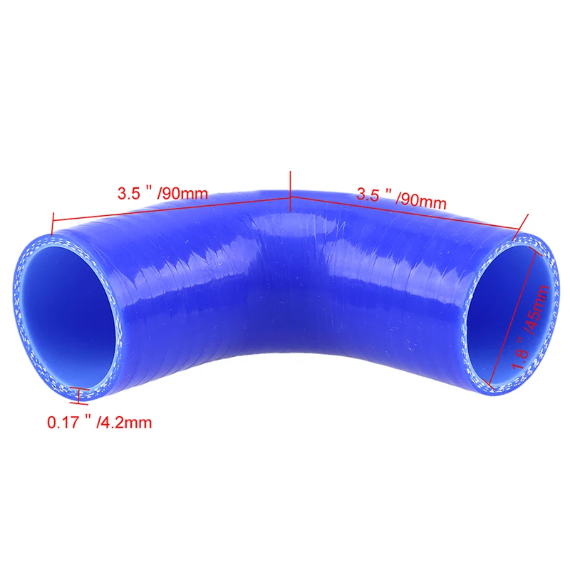 Автомобильная силиконовая трубка POSSBAY с постоянным диаметром коленчатая труба
